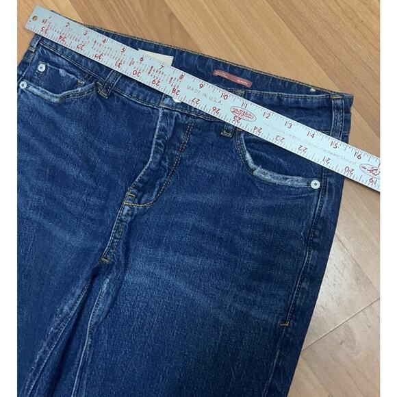 Pilcro Anthropologie Relaxed Straight Fit Jeans Womens Size 26P Distressed - Picture 7 of 15